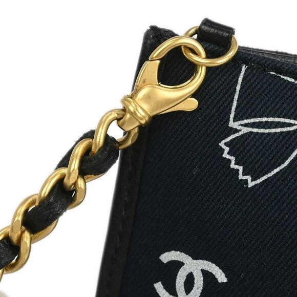 Chanel Navy Canvas Icon Chain Handbag 115784 - Picture 4 of 9
